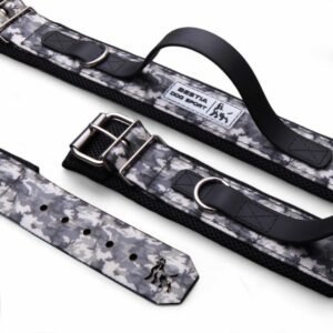 1-collar-bestia-sport-18.jpg BESTIA Dog Sport antkaklis su rankena – pilkas kamufliažas
